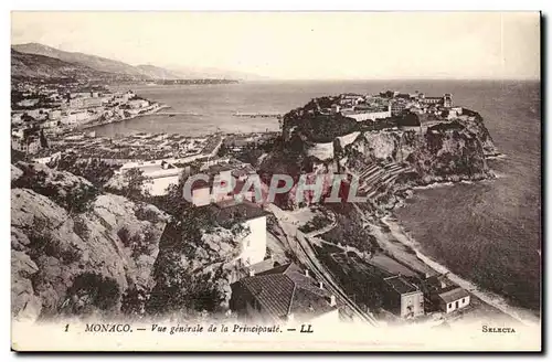 Monaco Cartes postales Vue generale de la principaute