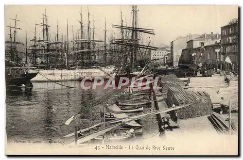 Marseille Ansichtskarte AK Le quai de Rive Neuve (bateaux)