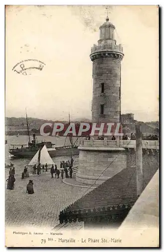 Marseille Cartes postales Le phare Ste Marie (lighthouse)