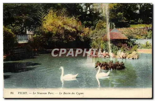 Vichy Ansichtskarte AK Le nouveau parc Le bassin des cygnes (swan)