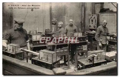 Paris Cartes postales Hotel des monnaies Salle des balances automatiques (coinage coins petits metiers) TOP