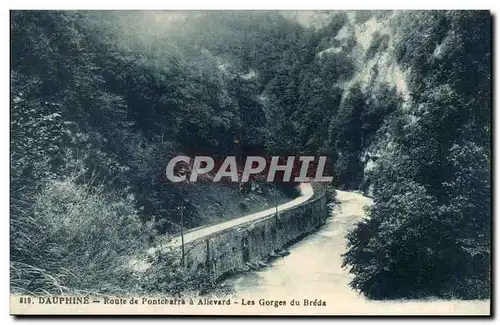 Dauphine Ansichtskarte AK Route de Pontchafra a Allevard Les gorges du Breda