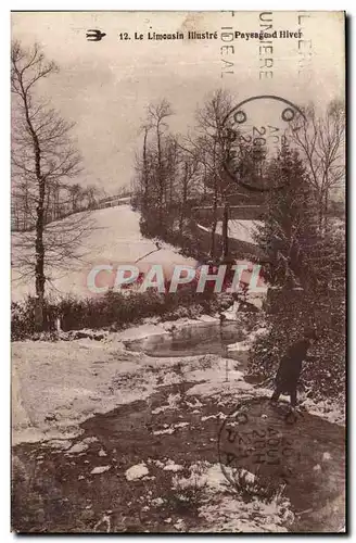 Limousin Cartes postales Paysage en hiver