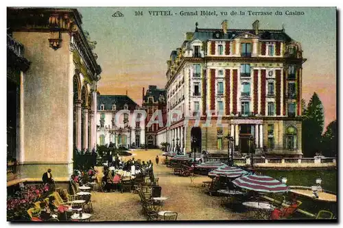 Vittel Cartes postales Grand hotel vu de la terrasse du casino