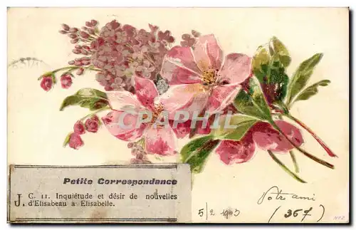 Cartes postales Fantaisie Fleurs Elisabeau Elisabelle)