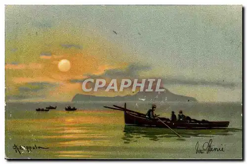 Cartes postales Fantaisie Barque a pecheurs