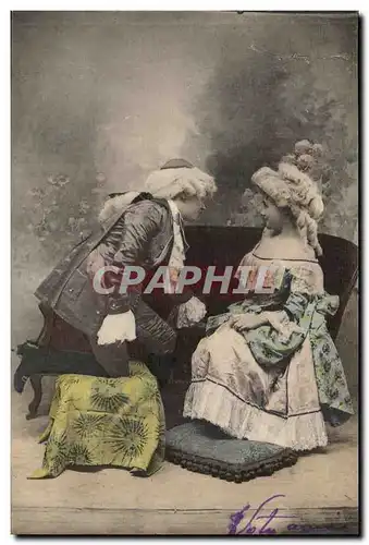 Cartes postales Fantaisie Femme et gentilhomme Enfants