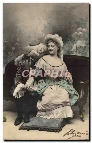 Cartes postales Fantaisie Femme et gentilhomme Enfants