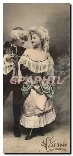 Cartes postales Fantaisie Femme et gentilhomme Enfants