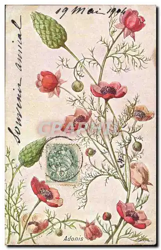 Cartes postales FAntaisie Fleurs