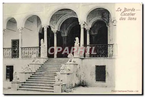 Tunisie Tunis Cartes postales Le Prado Escalier des Lions