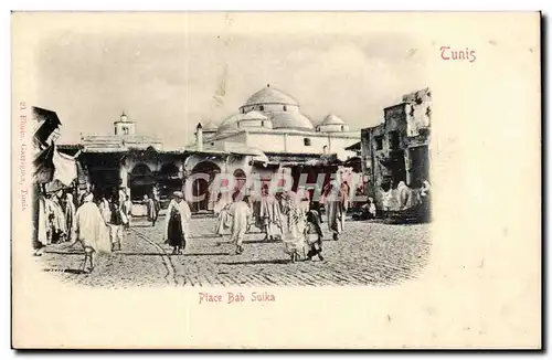 Tunisie Cartes postales Tunis Place Bab Suika