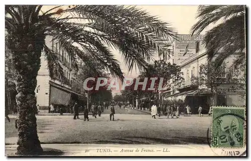 Tunisie Tunis Cartes postales Avenue de France