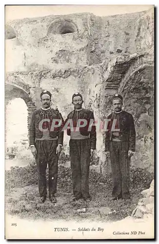 Tunisie Tunis Cartes postales Soldats du Bey