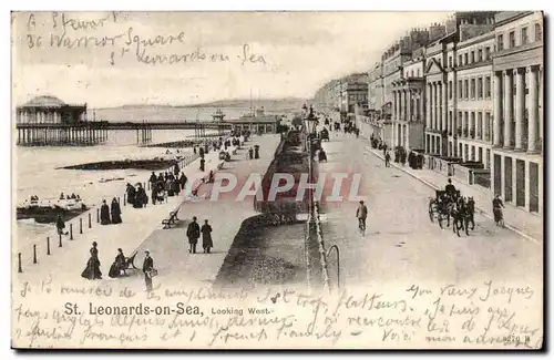 Grande Bretagne Cartes postales St Leonards on sea Looking West