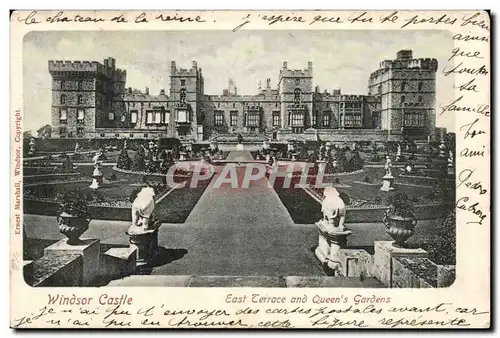 Grande Bretagne Ansichtskarte AK Windsor castle East Terrace and Queen&#39s gardens