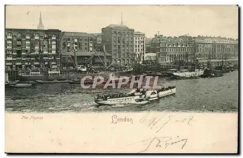 Grande Bretagne Ansichtskarte AK London Londres The Thames Bateau Boat