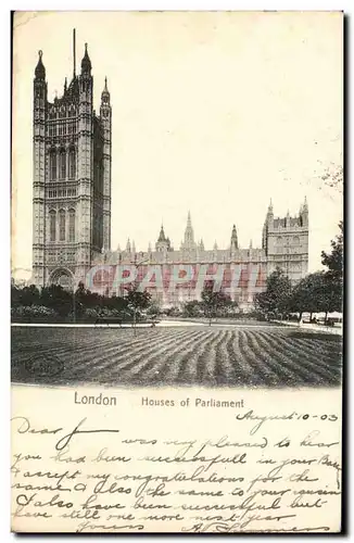 Grande Bretagne Londres london Cartes postales Houses of Parliament