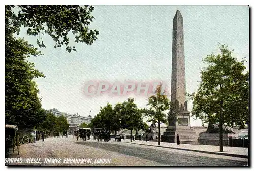 Grande Bretagne Londres london Ansichtskarte AK Cleopatra&#39s Needle Thames Embankment