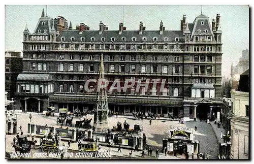 Grande Bretagne Londres london Ansichtskarte AK Charing Cross Station Hotel and Station