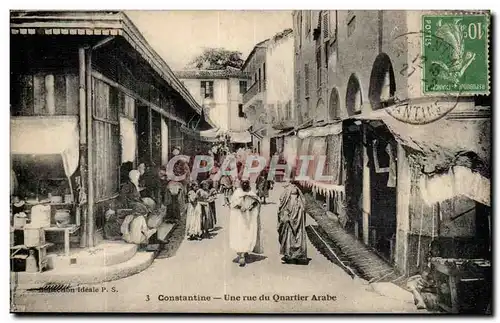 Algerie Constantine Cartes postales Une rue du quartier arabe