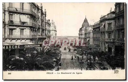 Algerie Oran Cartes postales Le boulevard du lycee