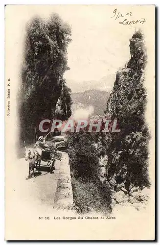 Algerie Cartes postales Les gorges du chabet el Akra (chasseur)