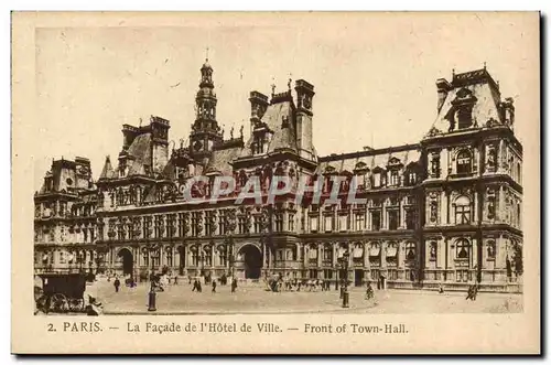 Paris Ansichtskarte AK Facade de l&#39hotel de ville