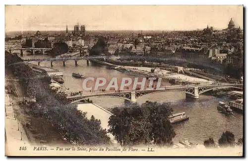 Paris Ansichtskarte AK Vue sur la Seine prise du pavillon de Flore