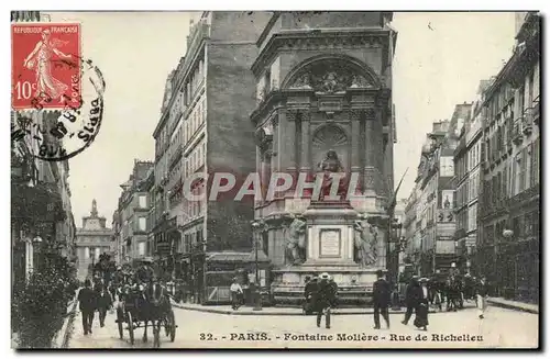 Paris Ansichtskarte AK Fontaine Moliere Rue de Richelieu