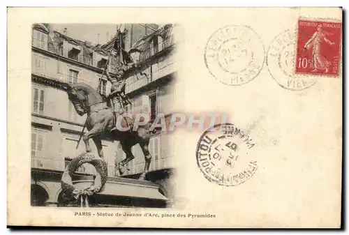 Paris Cartes postales Statue de Jeanne d&#39arc Place des Pyramides