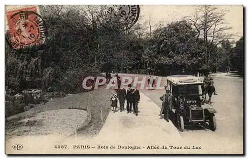 Paris Cartes postales Bois de Boulogne Allee du tour du lac