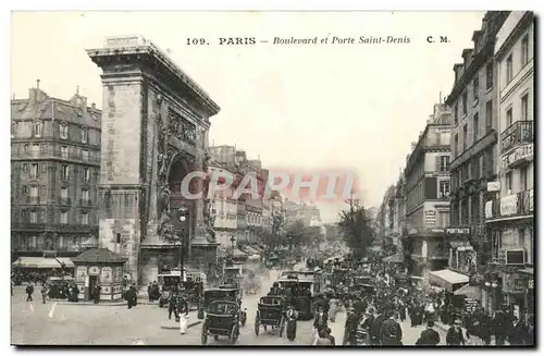 Paris Cartes postales Boulevard et Porte Saint denis