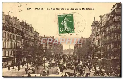 Paris Cartes postales La rue Royale vue depuis la Madeleine