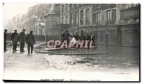 Paris Cartes postales Paris inonde Demenagement precipite Publicite Kabiline Teinture de menages