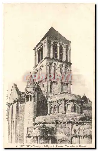 Chauvigny Cartes postales L&#39eglise Saint Pierre Vue prise du chevet