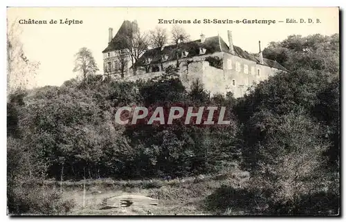 Chateau de Lepine Ansichtskarte AK Environs de St Savin s Gartempe