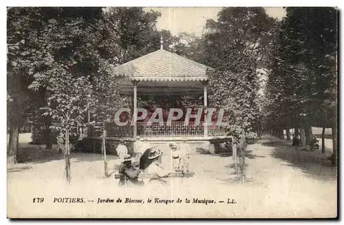 Poitiers Cartes postales Jardin de Blossac le kiosque de la musique