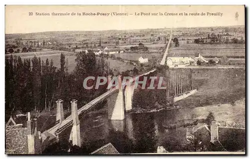 Station thermale de la Roche Posay Ansichtskarte AK Le pont sur la Creuse et la route de Preuilly