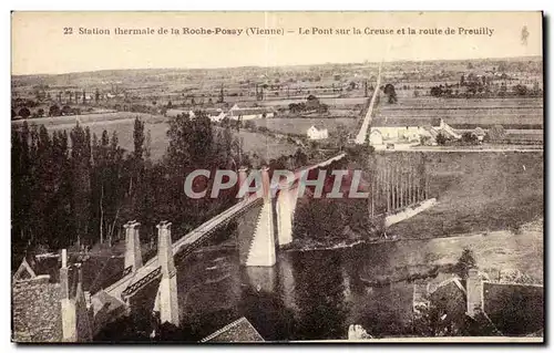 Station thermale de la Roche Posay Cartes postales Le pont sur la Creuse et la route de Preuilly