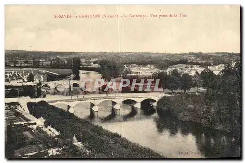 Saint Savin sur Gertempe Cartes postales La Gartrempe Vue prise de la Tour