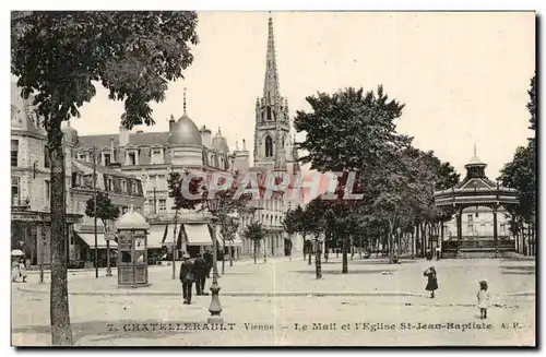 Chatellerault Cartes postales Le Mail et l&#39eglise St Jean Baptiste