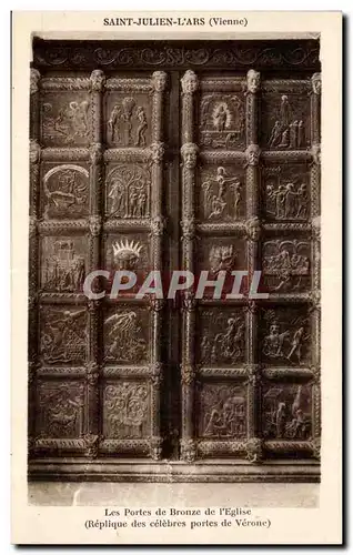 Saint Julien sur l&#39ars Cartes postales Les portes de bronze de l&#39eglise (replique des celebres portes de V