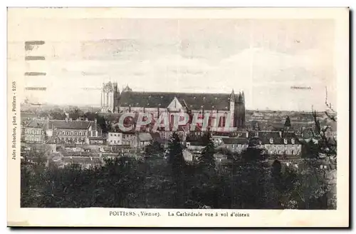Poitiers Cartes postales La cathedrale Vue a vol d&#39oiseau