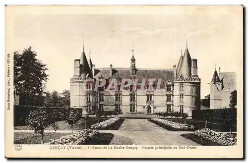 Gencay Cartes postales Chateau de la Roche Gencay Facade principale au Sud Ouest
