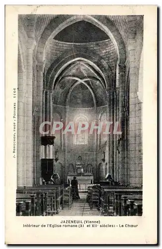 Jazeneuil Cartes postales Interieur de l&#39eglise romane Le choeur