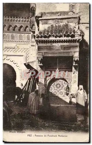 Maroc Fez Ansichtskarte AK Fontaine du Fondouck Nedjarine