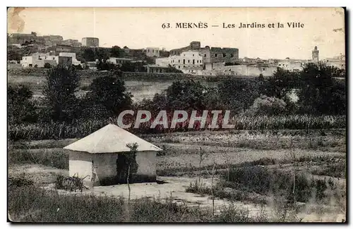 Maroc Meknes Ansichtskarte AK Les jardins de la ville