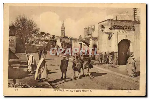 Maroc Meknes Cartes postales Rue Rouamzine