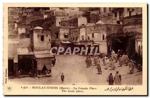 Maroc Moulay Idriss Ansichtskarte AK La grand place